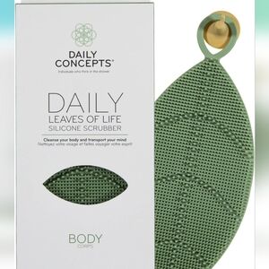 🩷 3/$15 Daily Concepts Leaves Of Life Silicone Scrubber w/Suction Cup, NIB